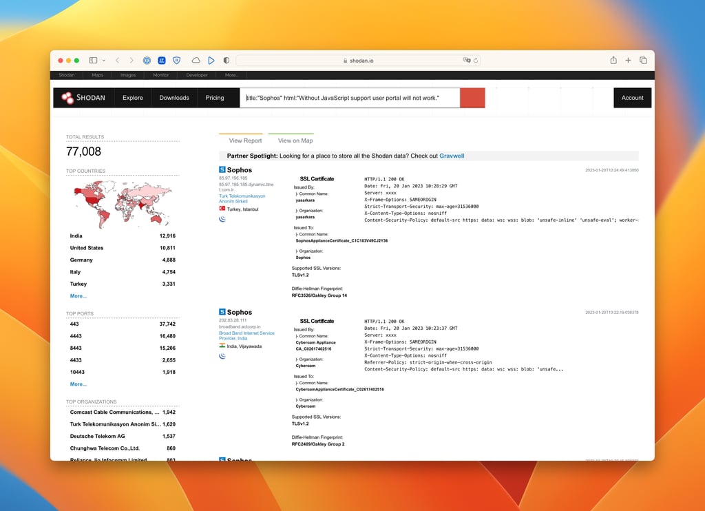 Webadmin di Sophos Firewalls