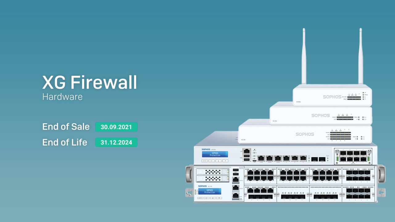 End of Sale – Sophos XG Firewall-hårdvara