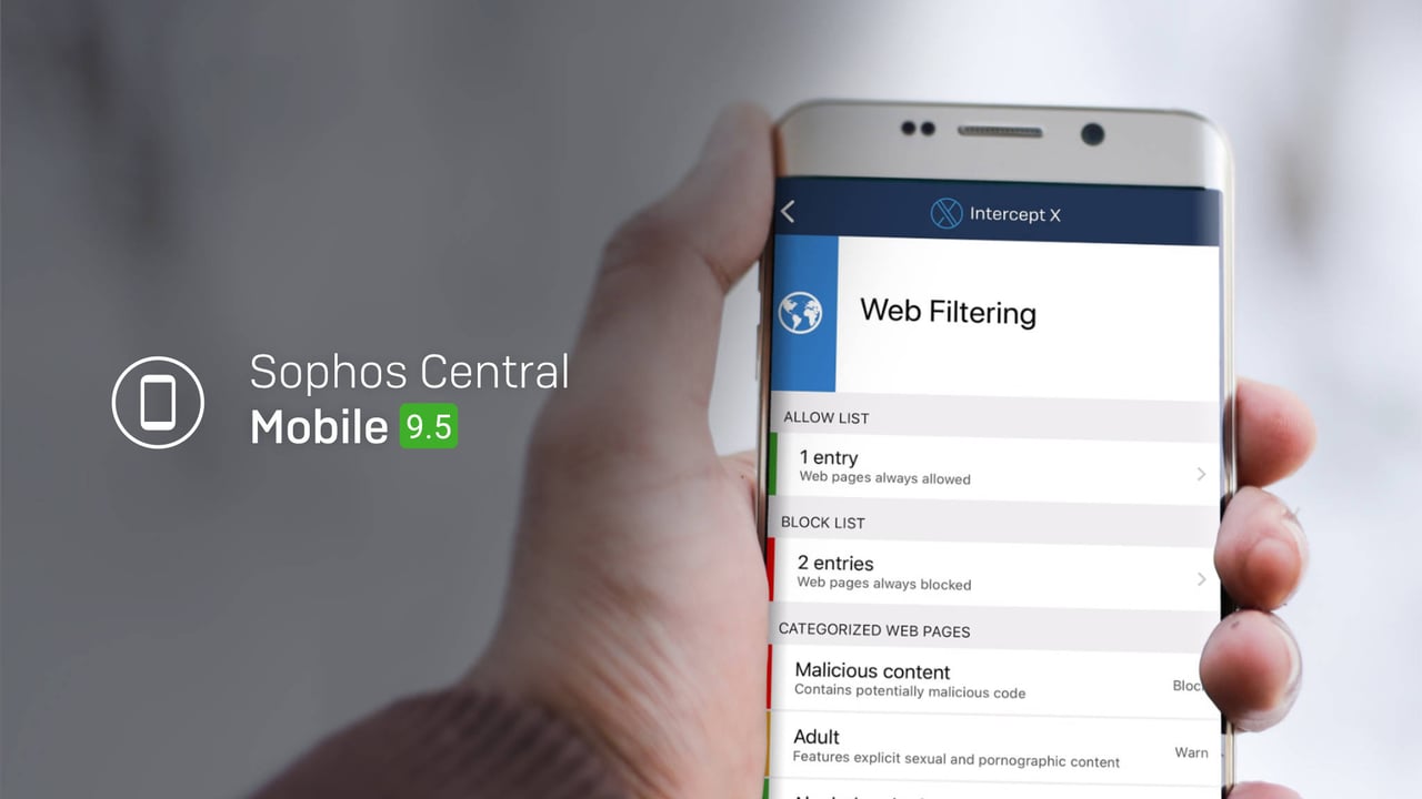 Sophos Mobile 9.5 – webbfiltret för Chromebooks och mer