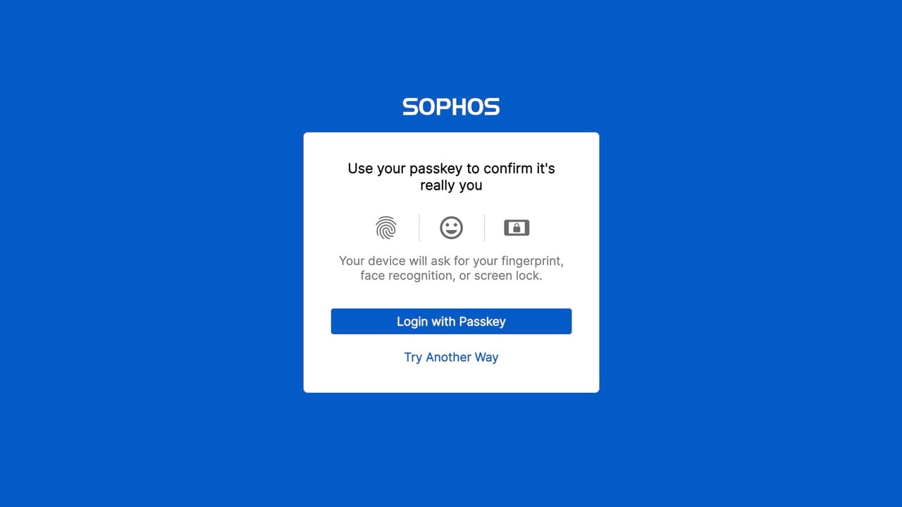 Passkeys jetzt auch bei Sophos Central