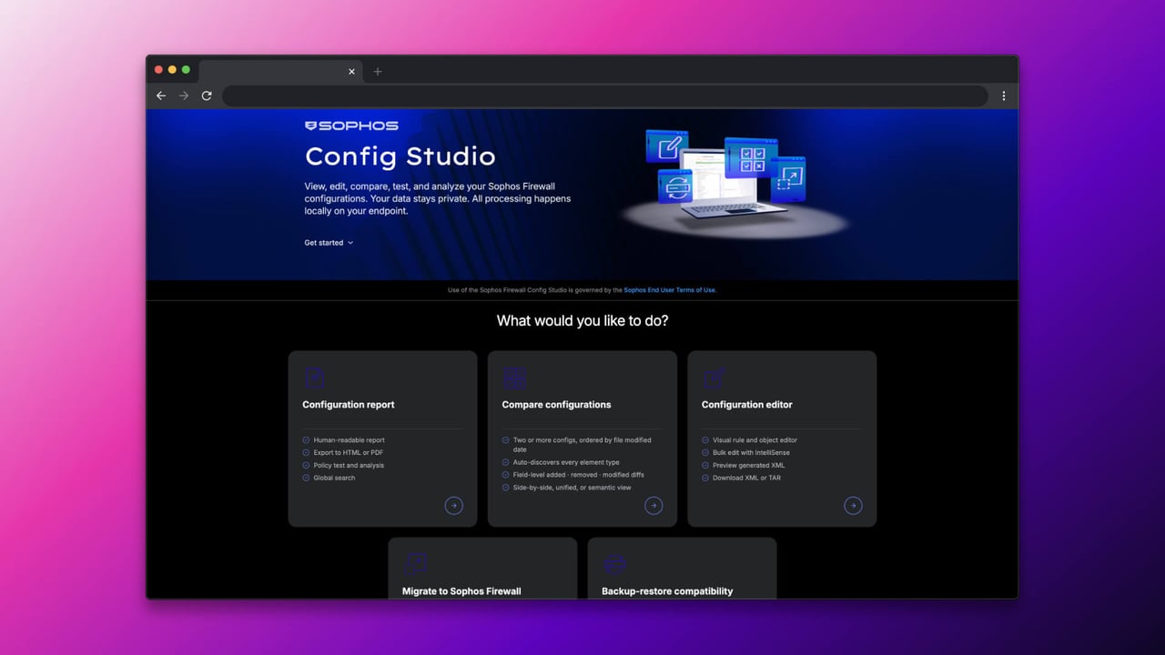 Sophos Firewall Config Studio 2.6