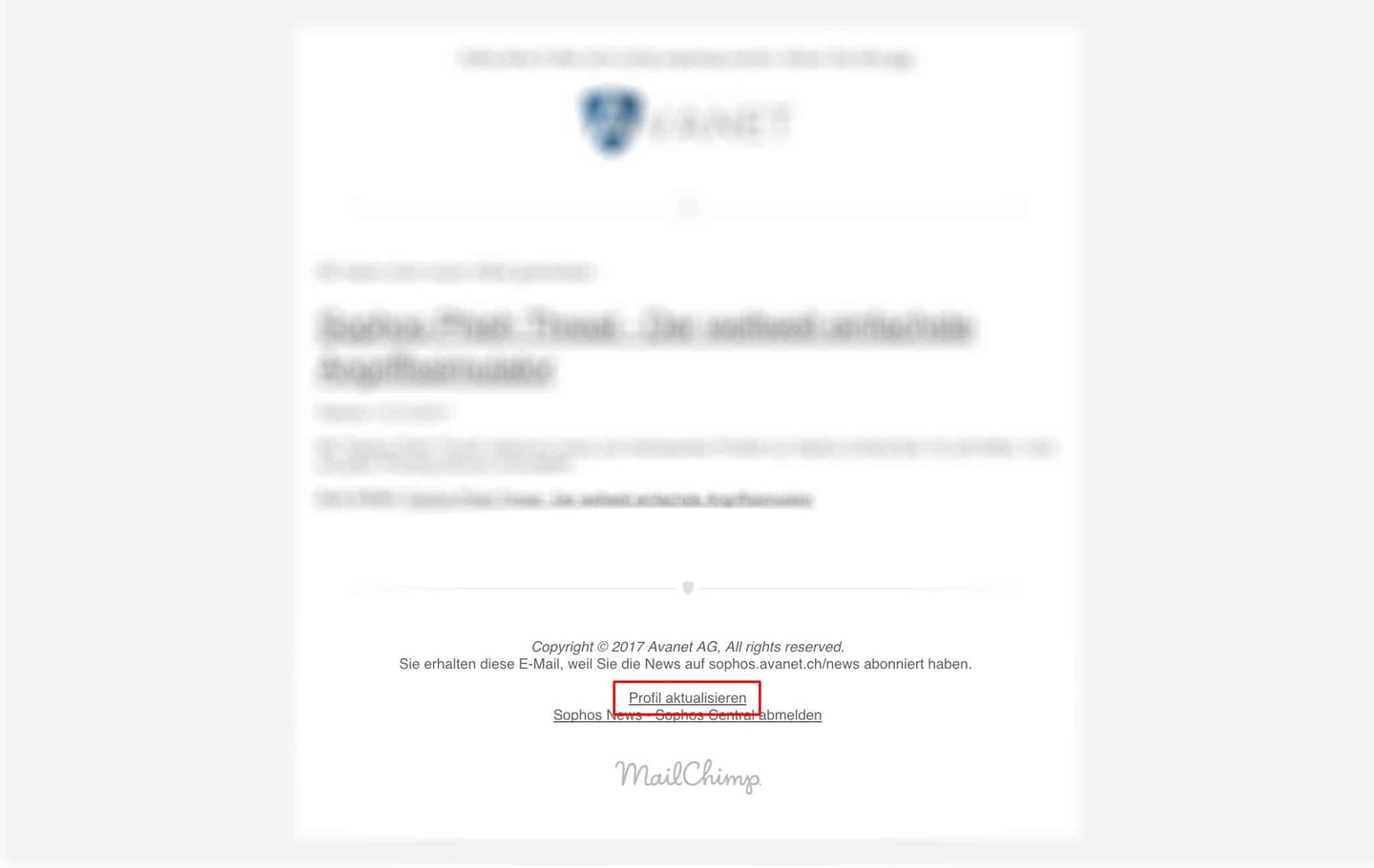 Adjust newsletter profile