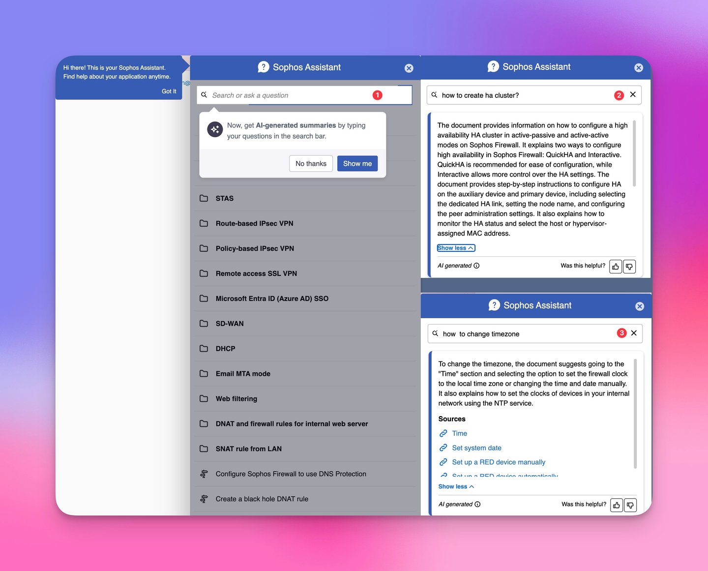 Sophos Firewall v20 MR1 - Assistant mit ein bisschen AI