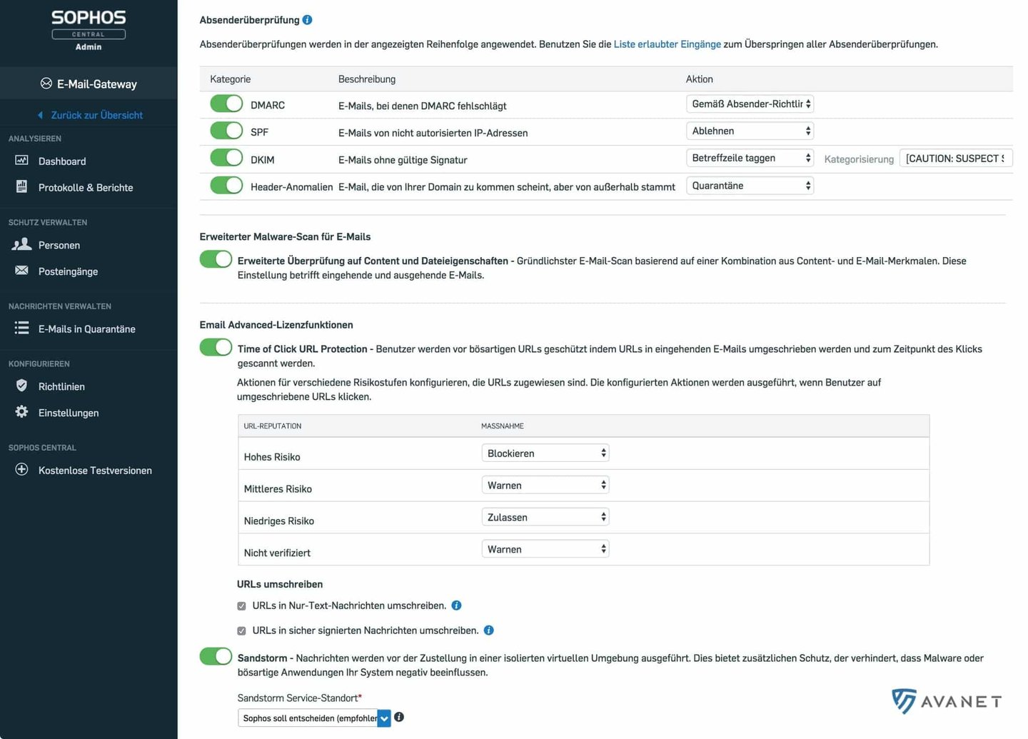 Sophos Central Email Advanced med nya funktioner