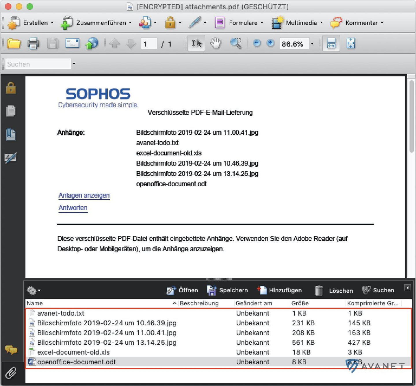 E-postkryptering PDF-bilagor