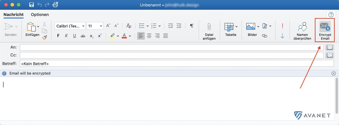 E-postkryptering Office 365 Outlook-plugin