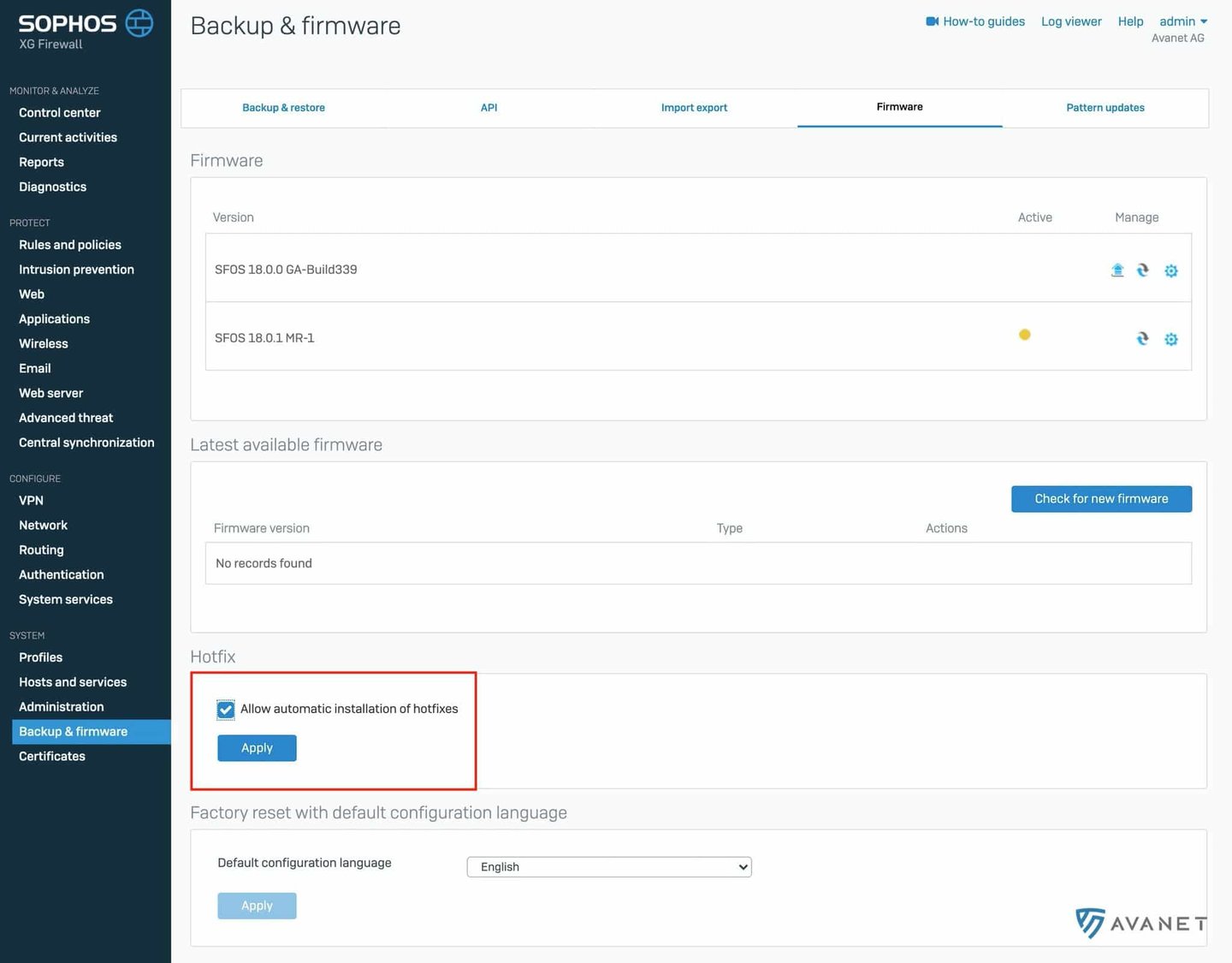 Sophos Firewall OS hotfix Asnarok