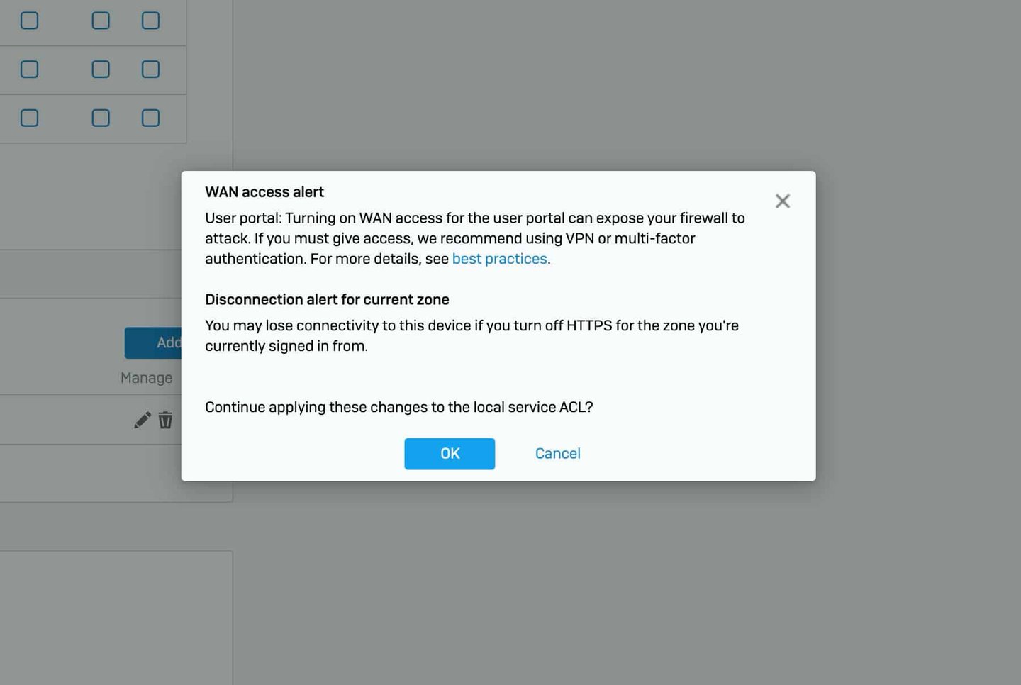 Sophos Firewall - Device Access WAN access alert