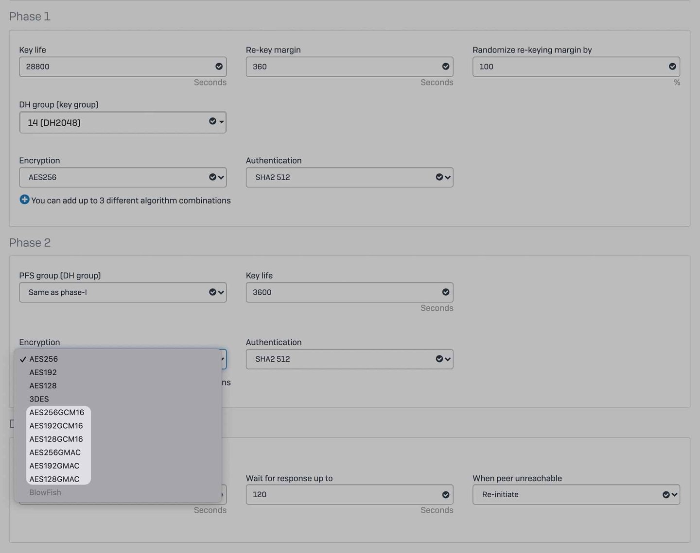SFOS 18.5.2 AES-GCM / AES-GMAC