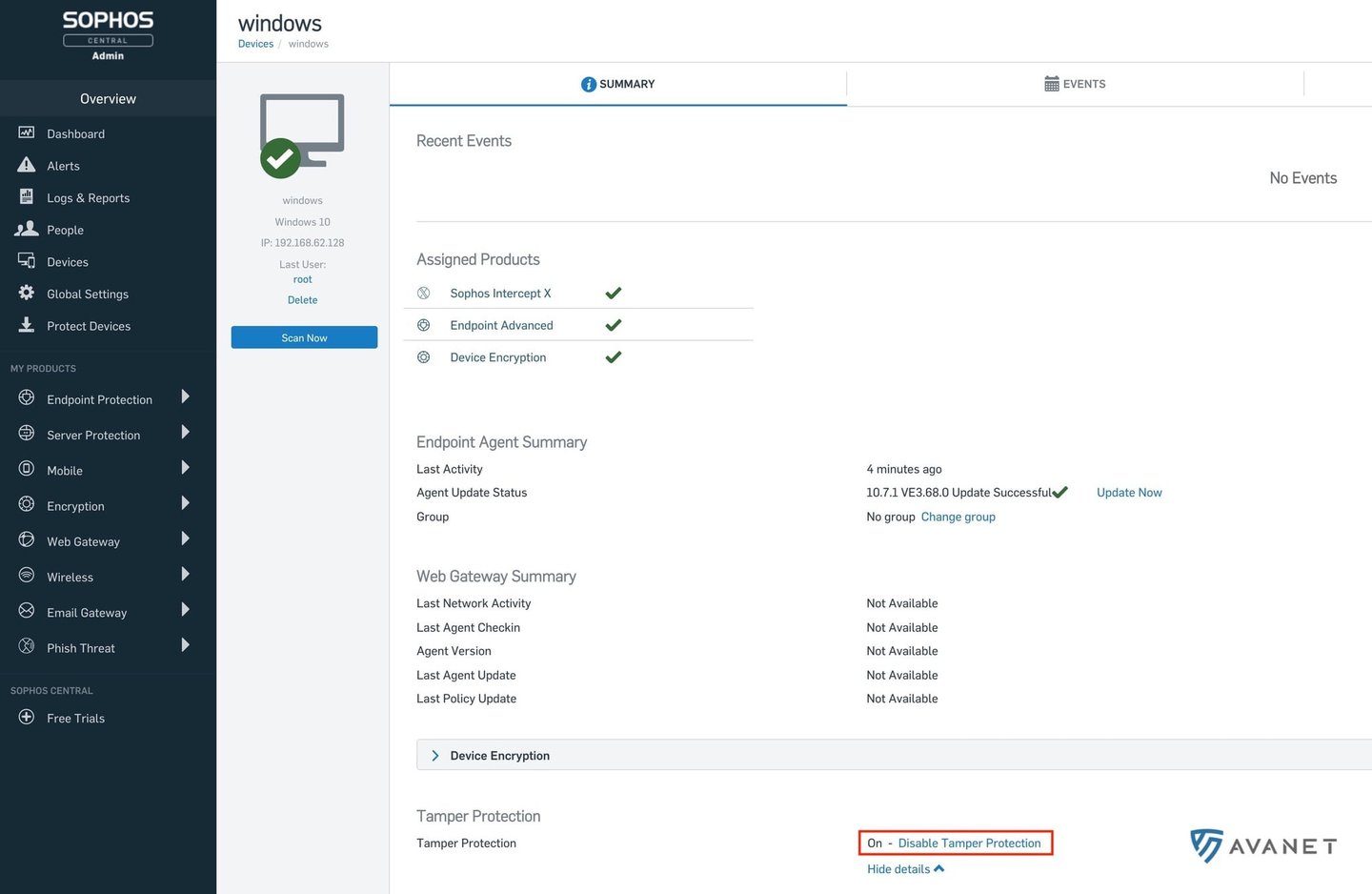 Permanently disable tamper protection