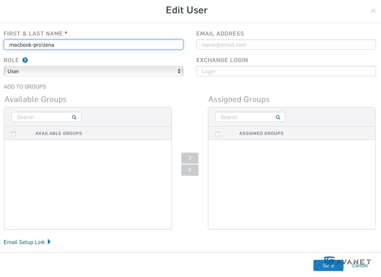 Sophos Central-gebruiker hernoemen