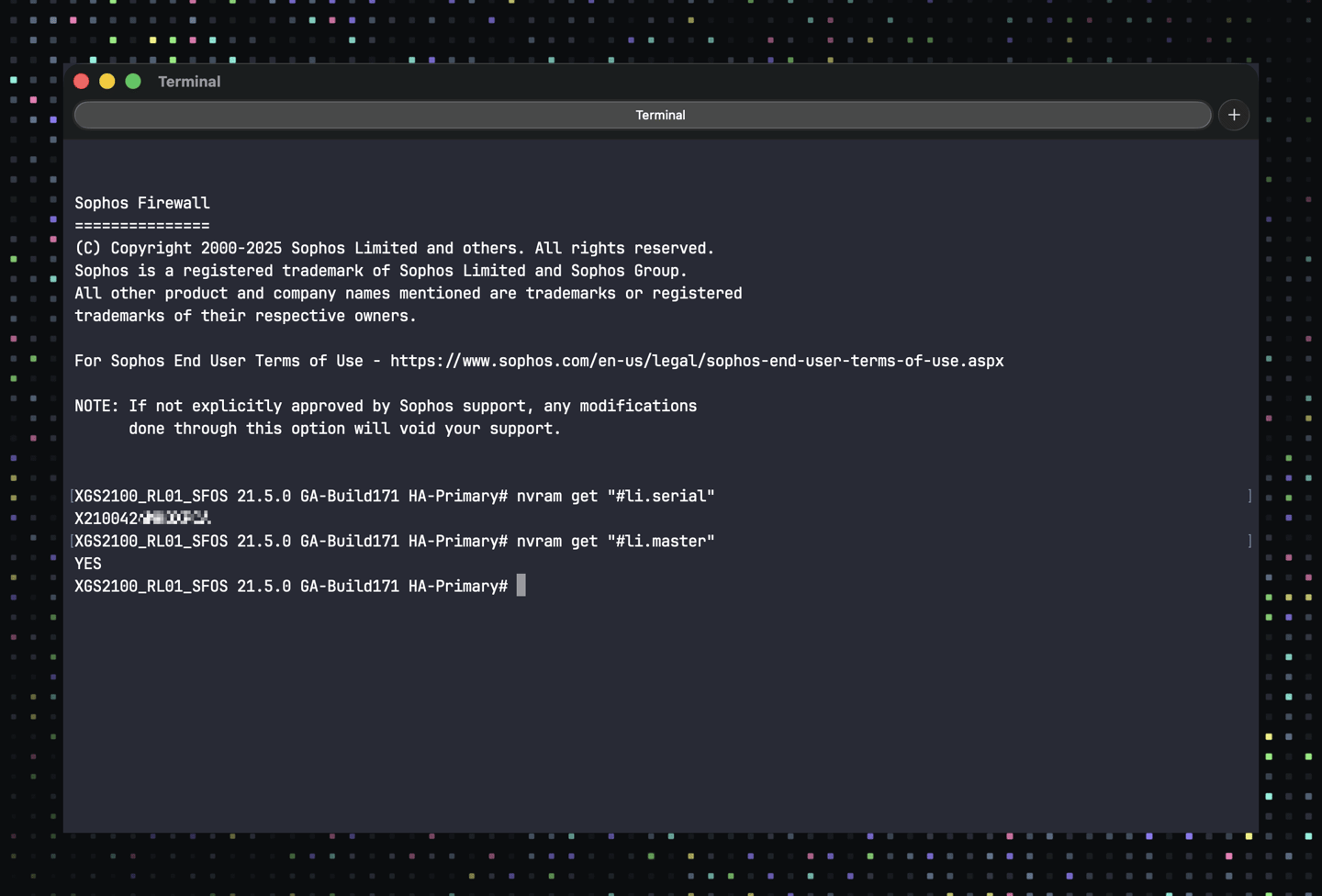 Sophos Firewall Firmware Updates - HA Cluster