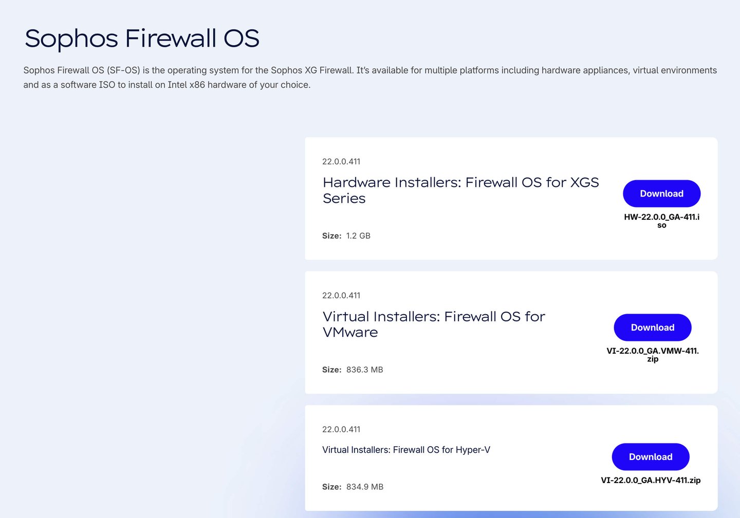 Sophos Firewall Installer mit Hardware ISO für XGS Appliance