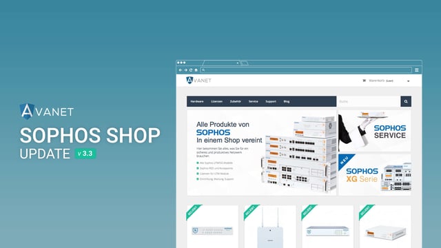 Mise à jour Sophos Shop v3.3 - Améliorations et feuille de route