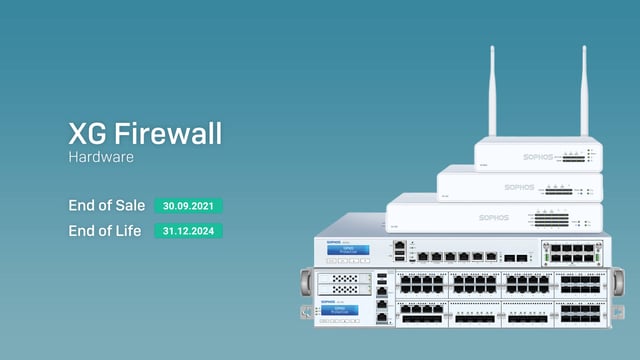 End of Sale : matériel de pare-feu Sophos XG