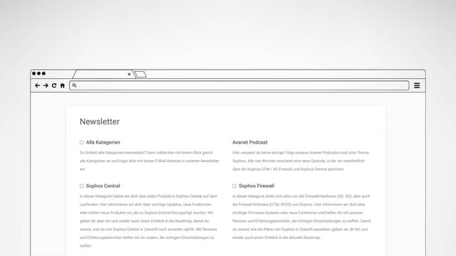 Blog Avanet : les catégories de newsletter sont supprimées