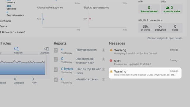 Le service Sophos DynDNS myfirewall.co est abandonné