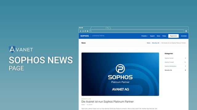 Page d’actualités Sophos - L’évolution de notre blog