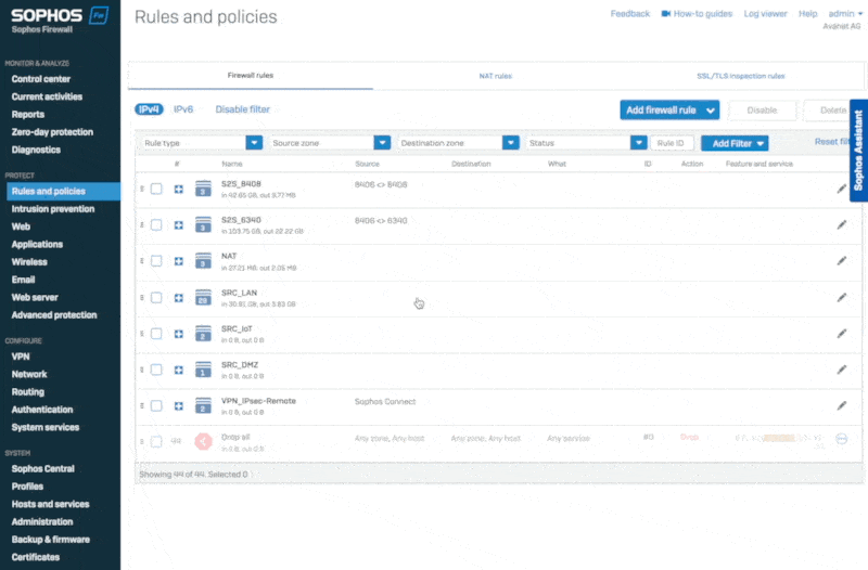 Asistente de Sophos en Sophos Firewall